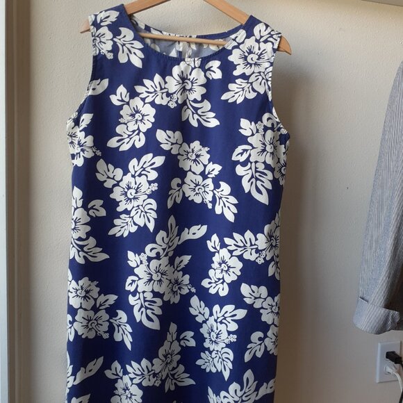 Kahuku Blue and White Shift Dress size XXL - Picture 1 of 10